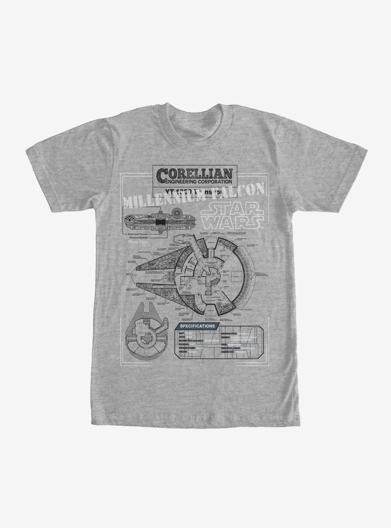 Star Wars Millennium Falcon Details T-Shirt