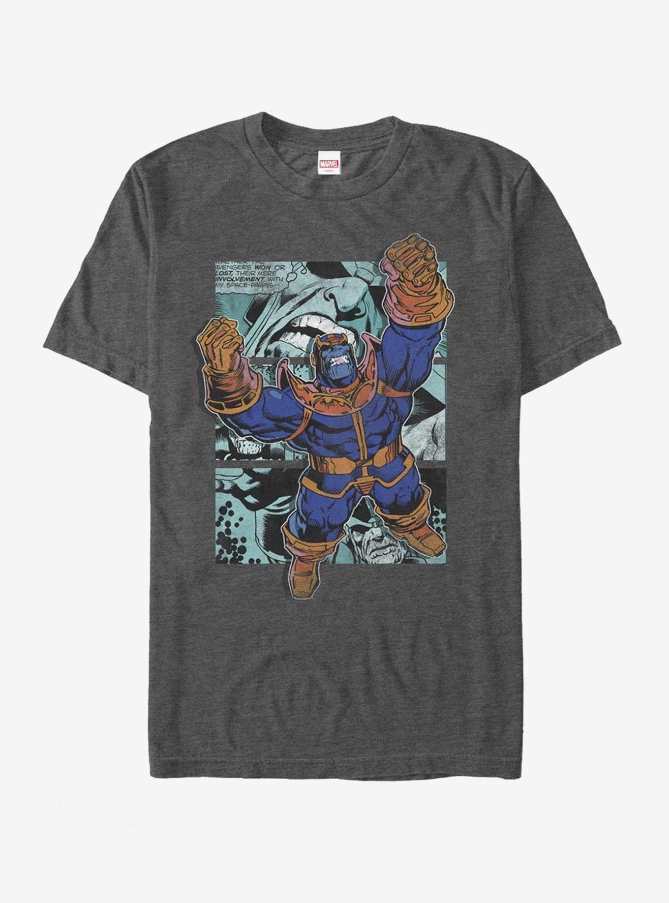 Marvel Thanos Panel T-Shirt, CHAR HTR, hi-res