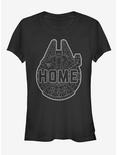 Star Wars Millennium Falcon Home Girls T-Shirt, BLACK, hi-res