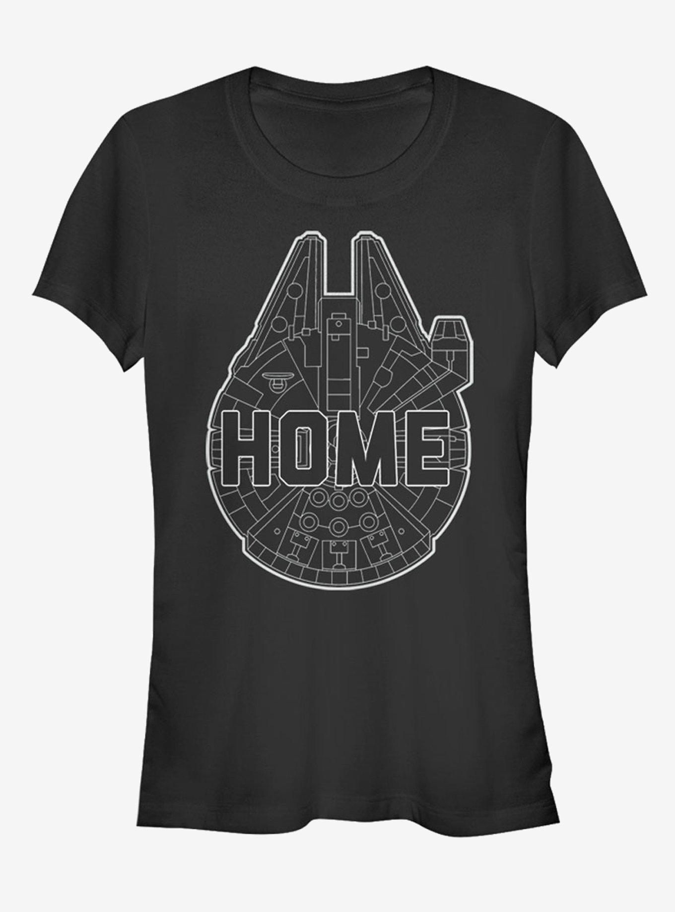 Star Wars Millennium Falcon Home Girls T-Shirt, BLACK, hi-res