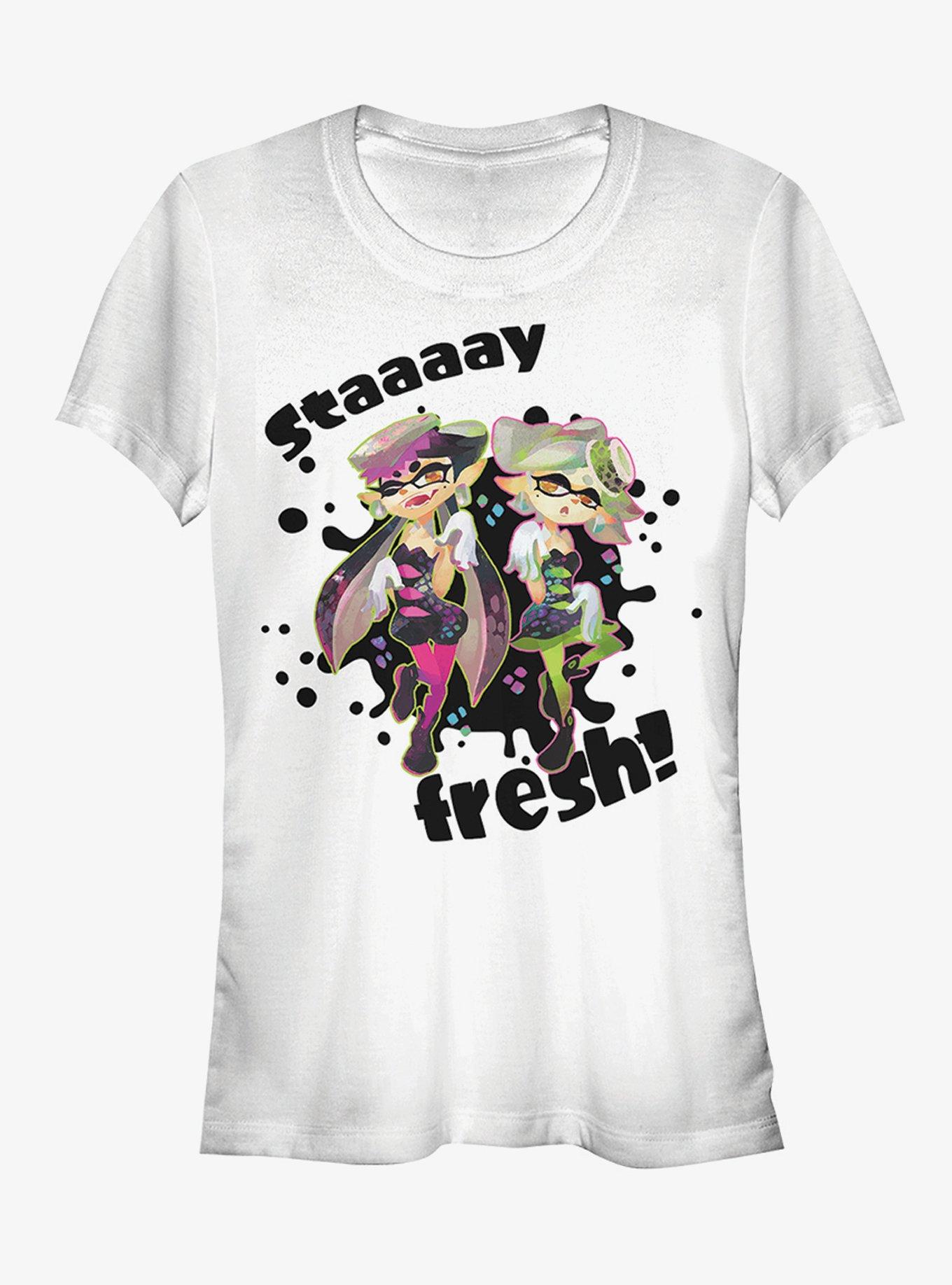 Nintendo Splatoon Stay Fresh Girls T-Shirt, WHITE, hi-res