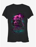 Star Wars Vader in the Sky Girls T-Shirt, BLACK, hi-res