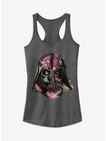 Star Wars Floral Print Vader Girls T-Shirt, CHARCOAL, hi-res