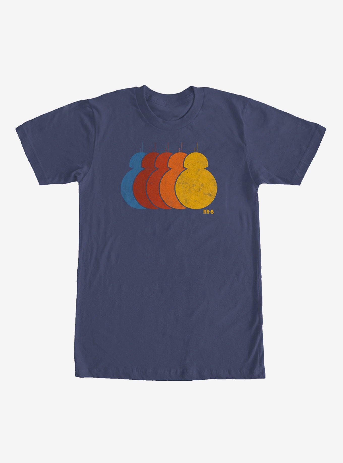 Star Wars BB-8 Retro Rainbow T-Shirt, NAVY, hi-res