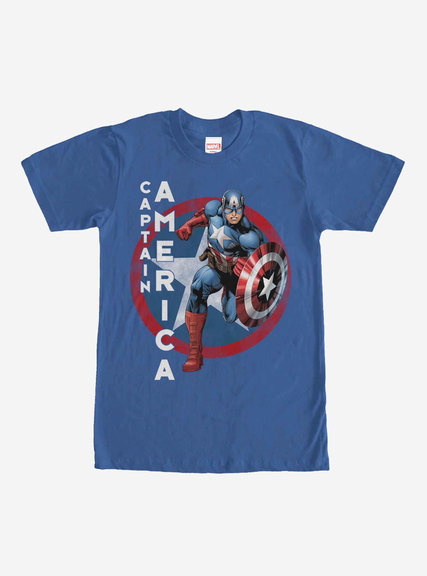 Marvel Captain America T-Shirt, ROYAL, hi-res