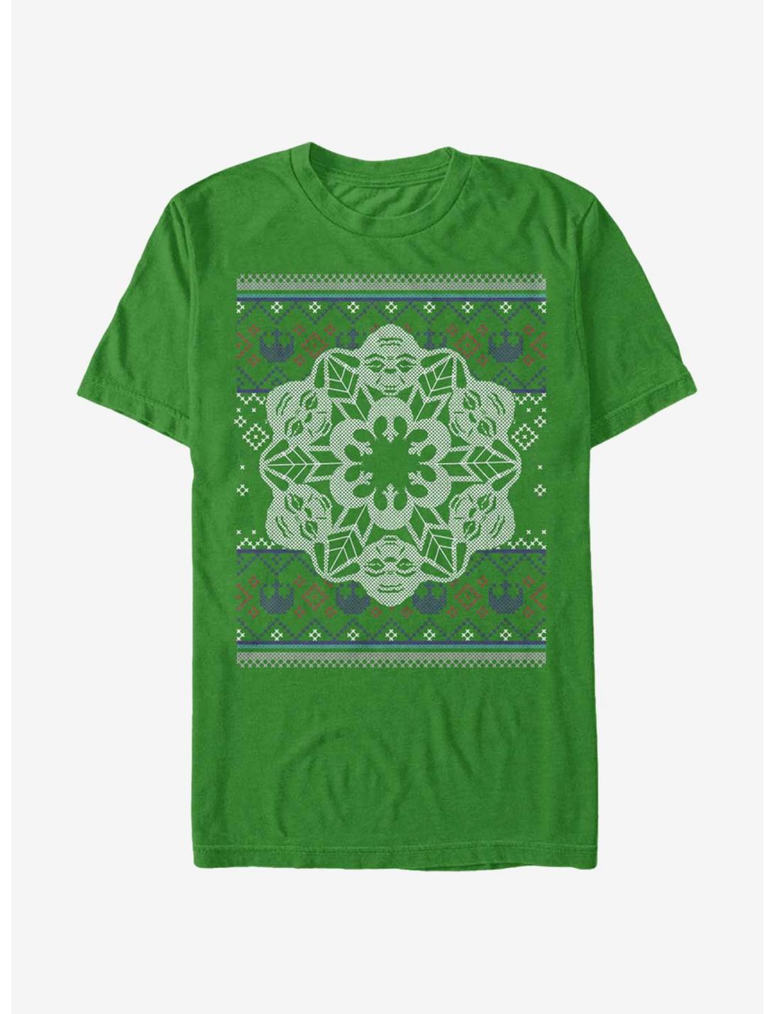 Star Wars Christmas Yoda Snowflake T-Shirt, KELLY, hi-res