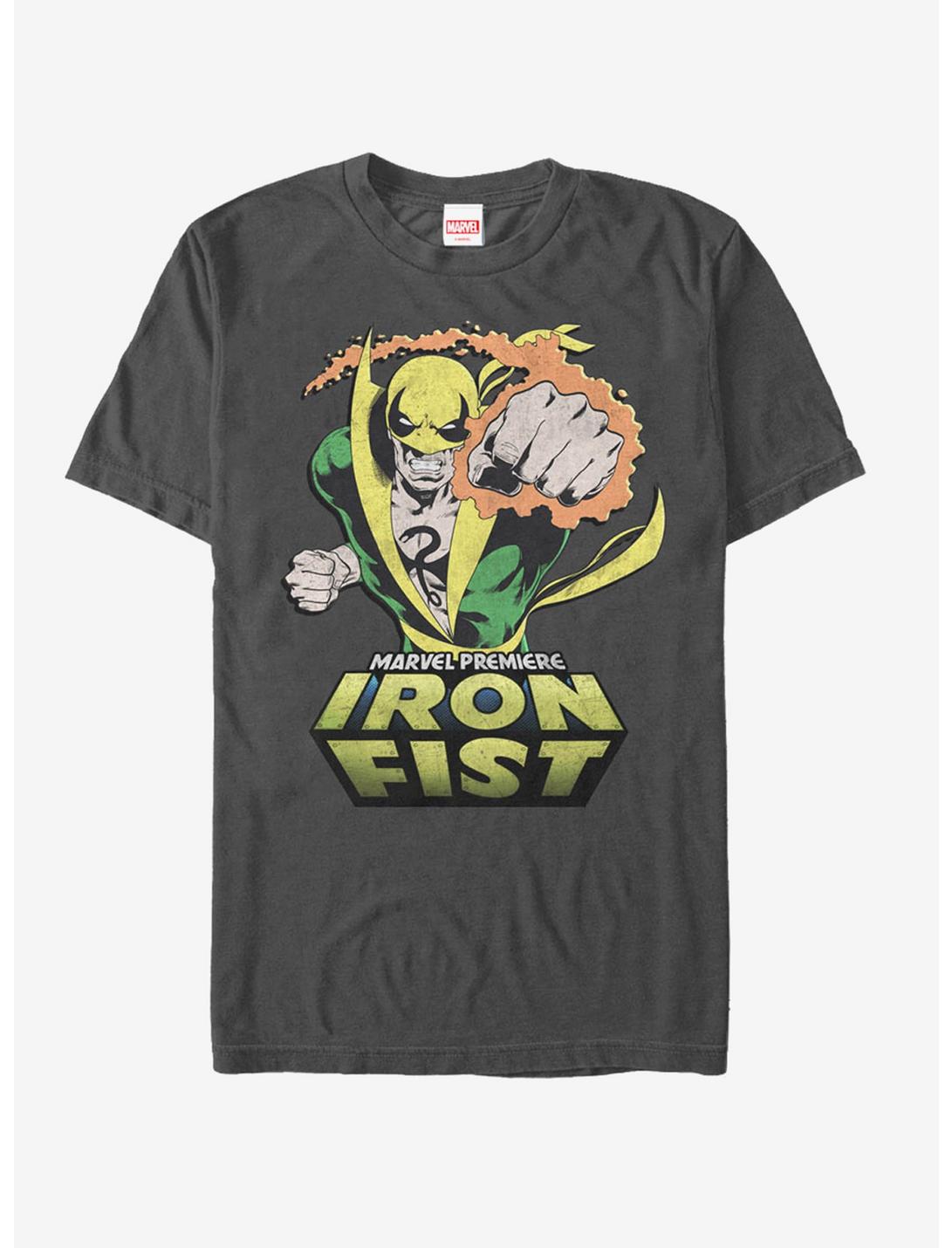 Marvel Iron Fist Punch T-Shirt, CHARCOAL, hi-res