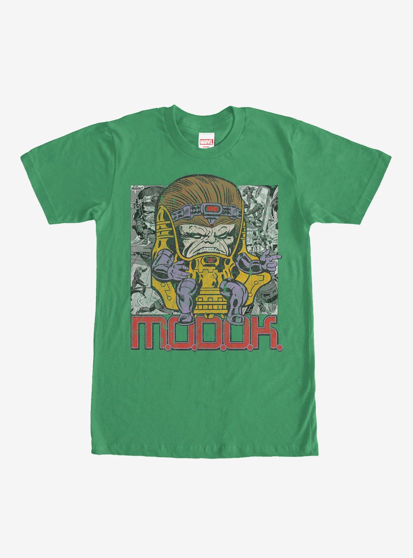 Marvel MODOK Comic Book Page Print T-Shirt - GREY | Hot Topic