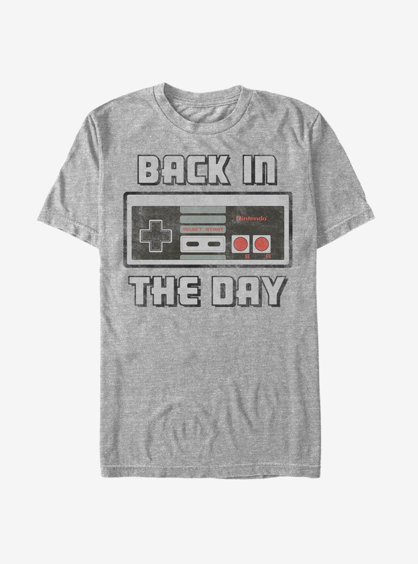 Nintendo Back in Day NES Controller T-Shirt, ATH HTR, hi-res