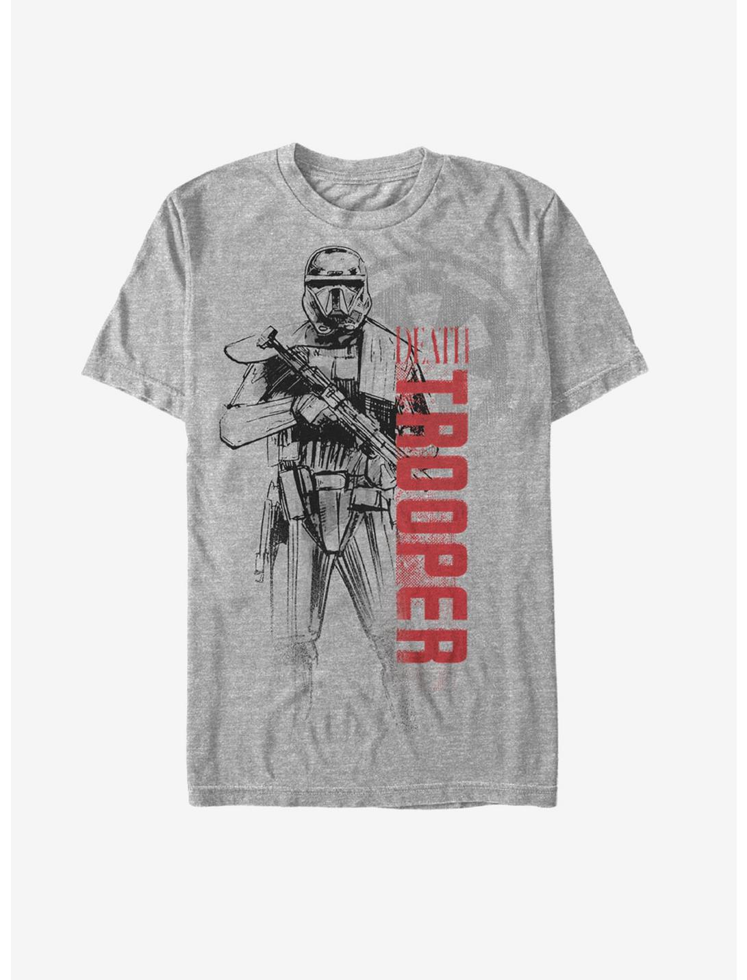 Star Wars Death Trooper Outline T-Shirt, ATH HTR, hi-res