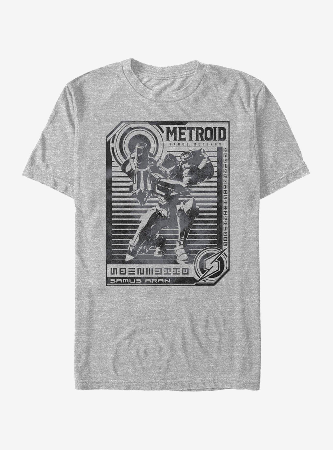 Nintendo Metroid Samus Aran Stripe T-Shirt, ATH HTR, hi-res