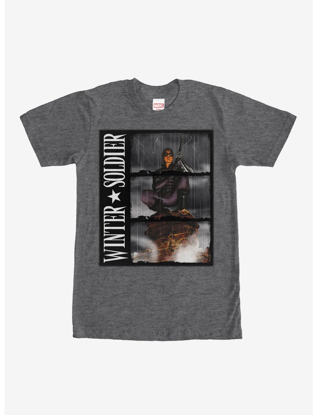 Marvel Winter Soldier Rain T-Shirt, CHAR HTR, hi-res