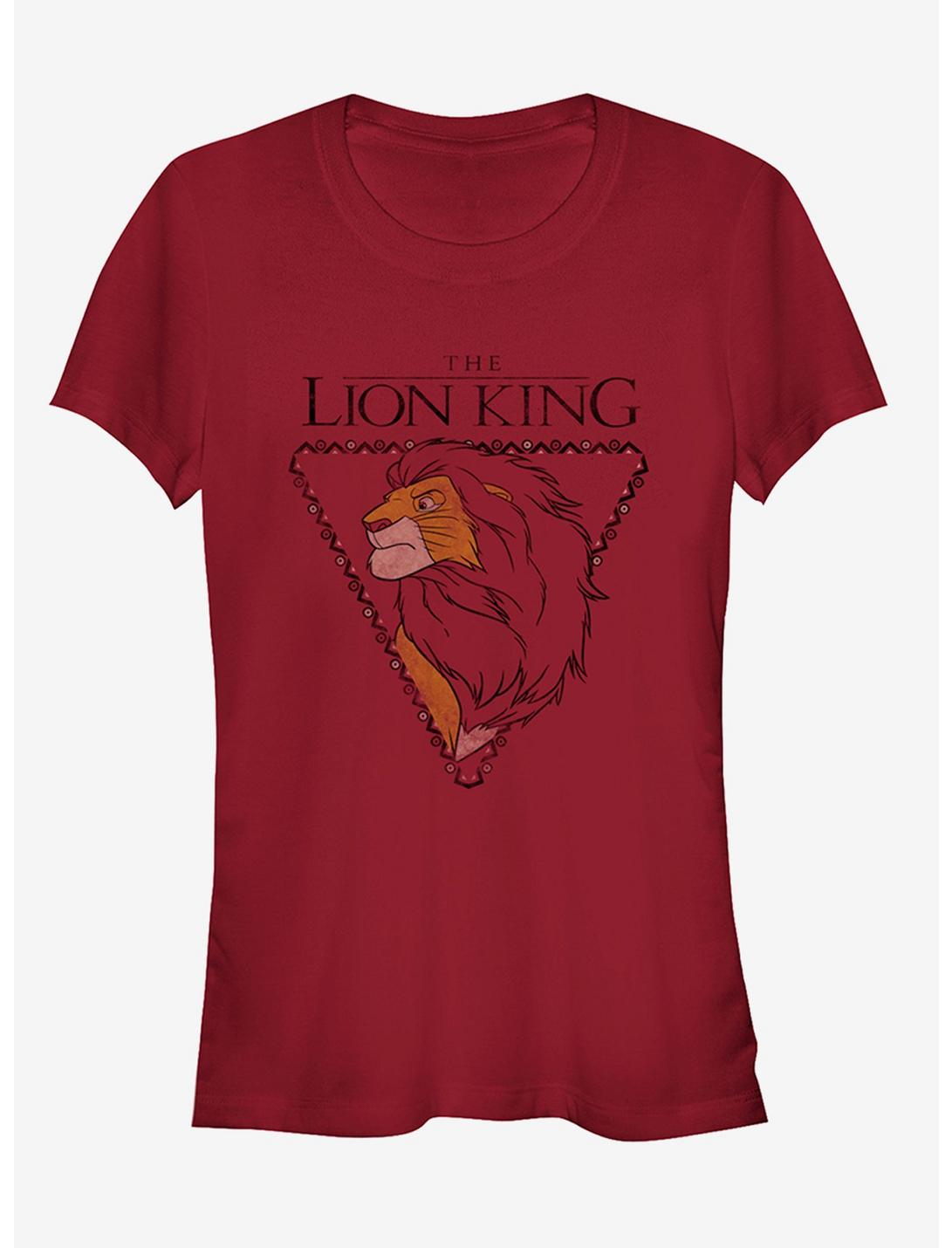 Lion King Simba Triangle Girls T-Shirt, RED, hi-res