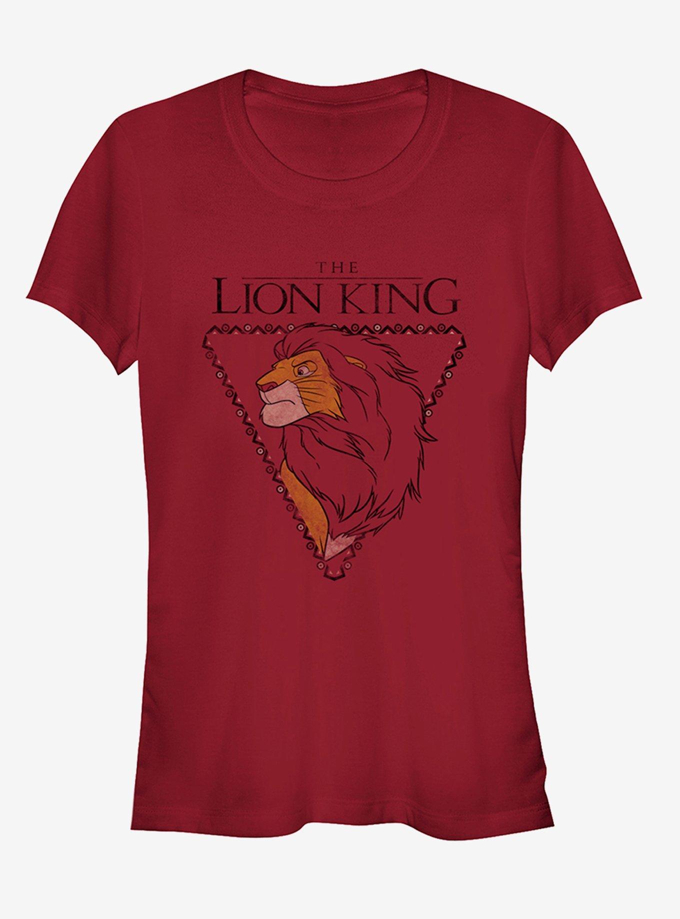 Lion King Simba Triangle Girls T-Shirt, RED, hi-res