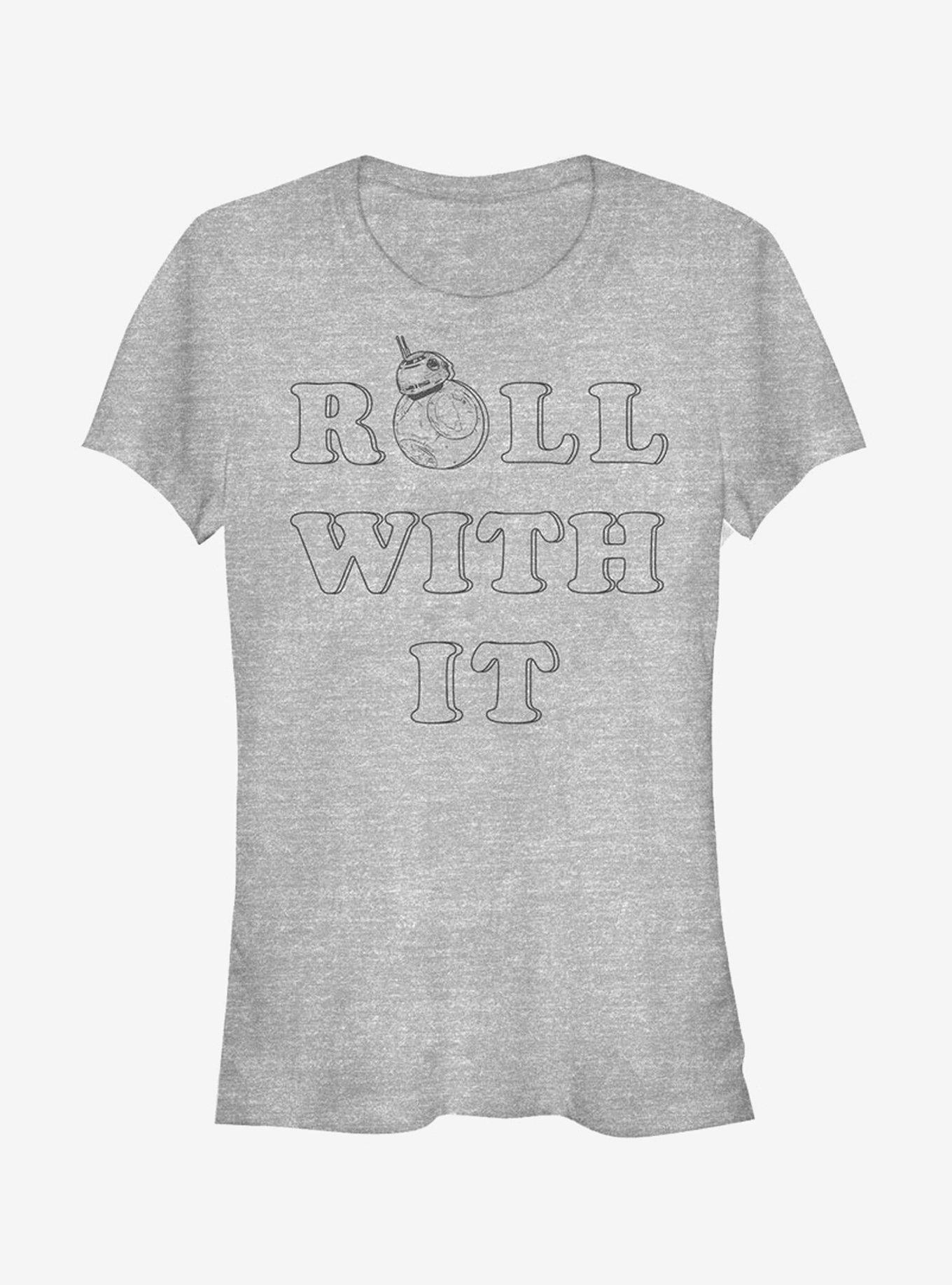 Star Wars BB-8 Roll Girls T-Shirt, ATH HTR, hi-res