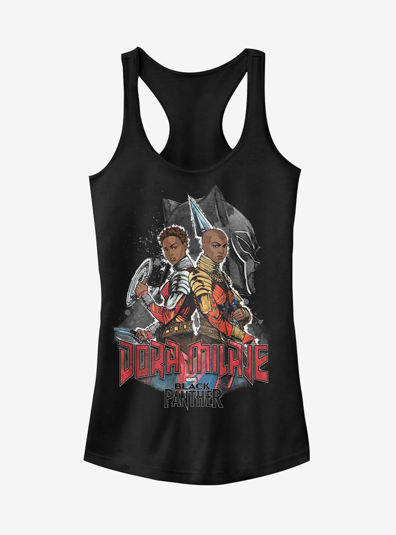 Marvel Black Panther 2018 Dora Milaje Girls T-Shirt, BLACK, hi-res