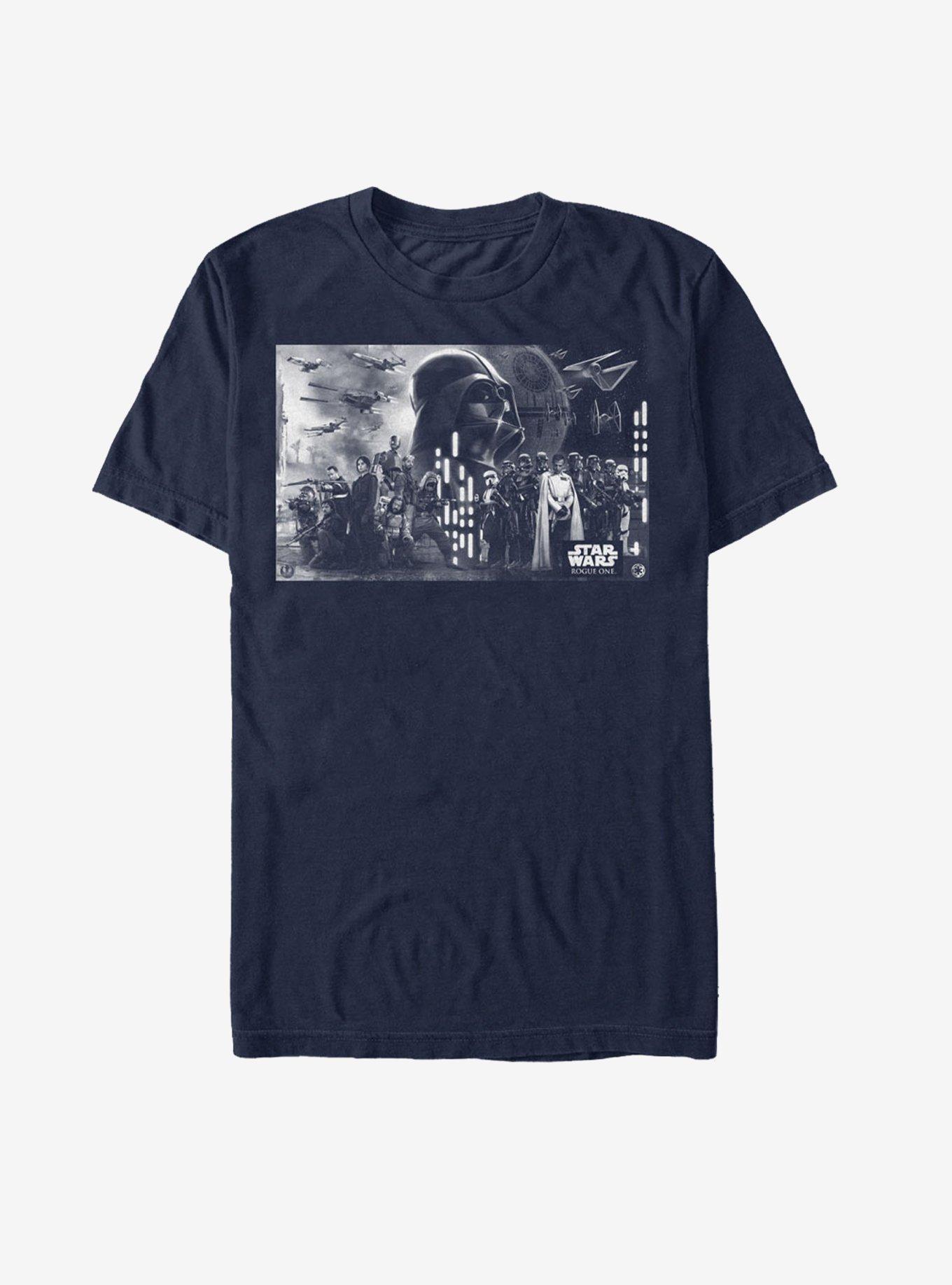 Star Wars Death Star Battle Groupshot T-Shirt, NAVY, hi-res