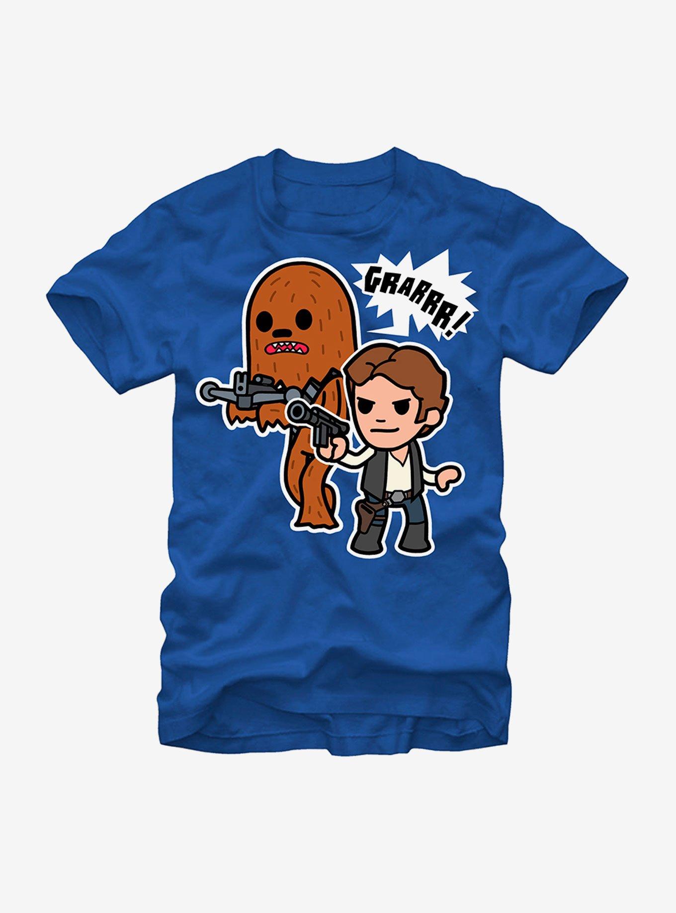 Star Wars Han Solo and Chewbacca T-Shirt, ROYAL, hi-res