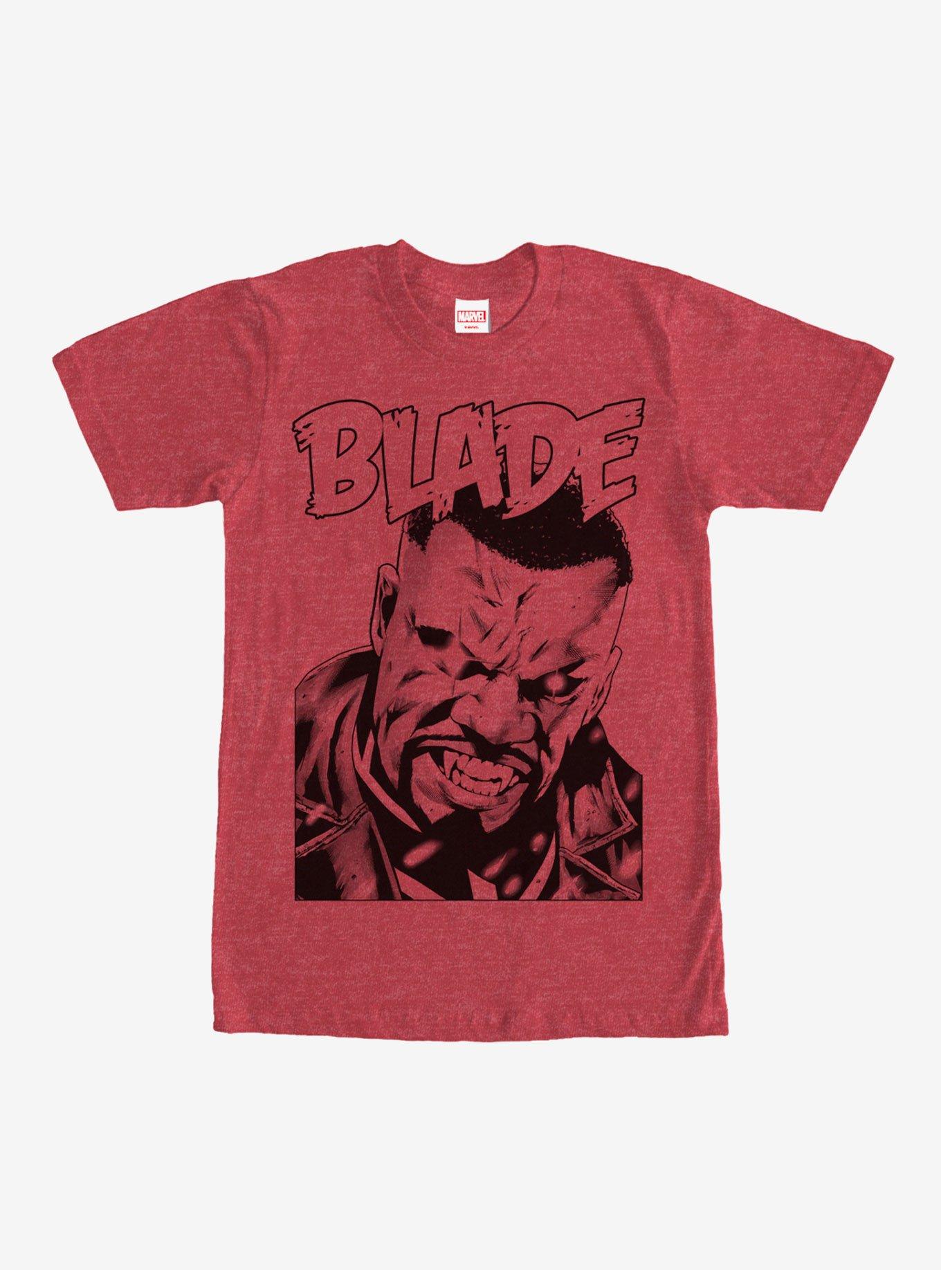 Marvel Blade Vampire Hunter Portrait T-Shirt - RED | Hot Topic