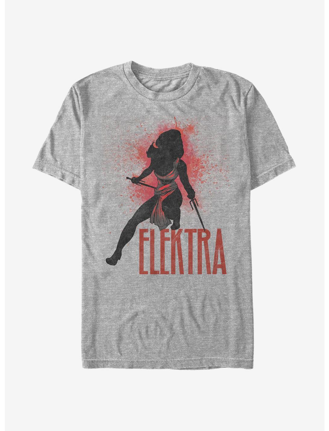 Marvel Elektra Spray Paint Print T-Shirt, ATH HTR, hi-res