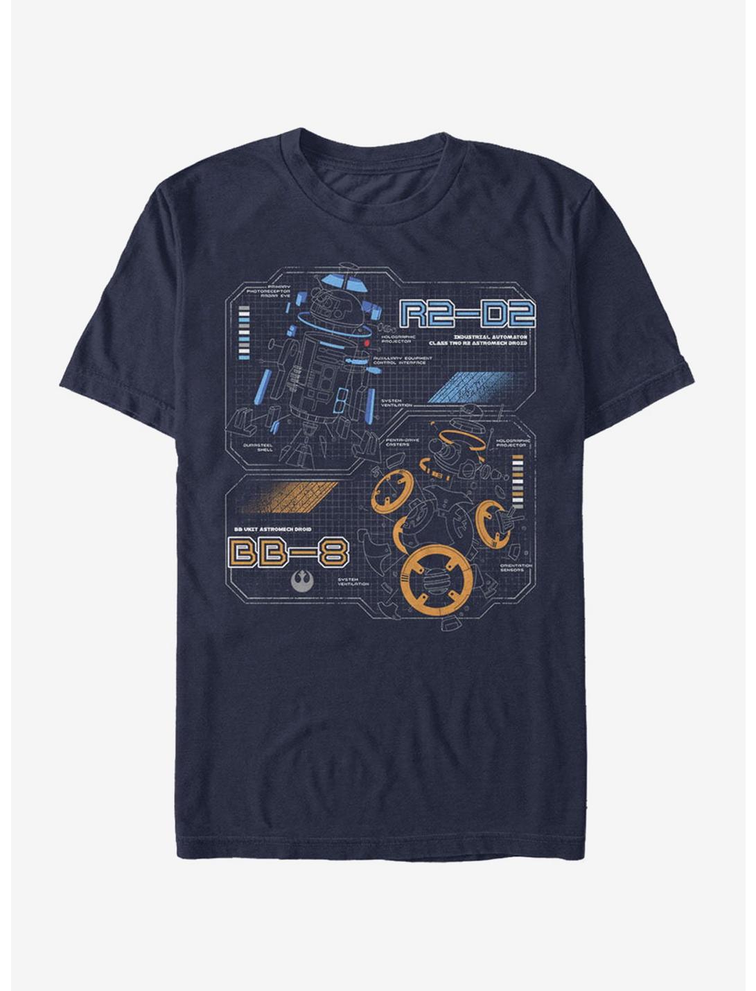 Plus Size Star Wars Droid Schematics T-Shirt, , hi-res