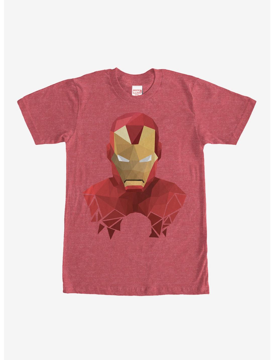 Marvel Geometric Iron Man T-Shirt, RED HTR, hi-res
