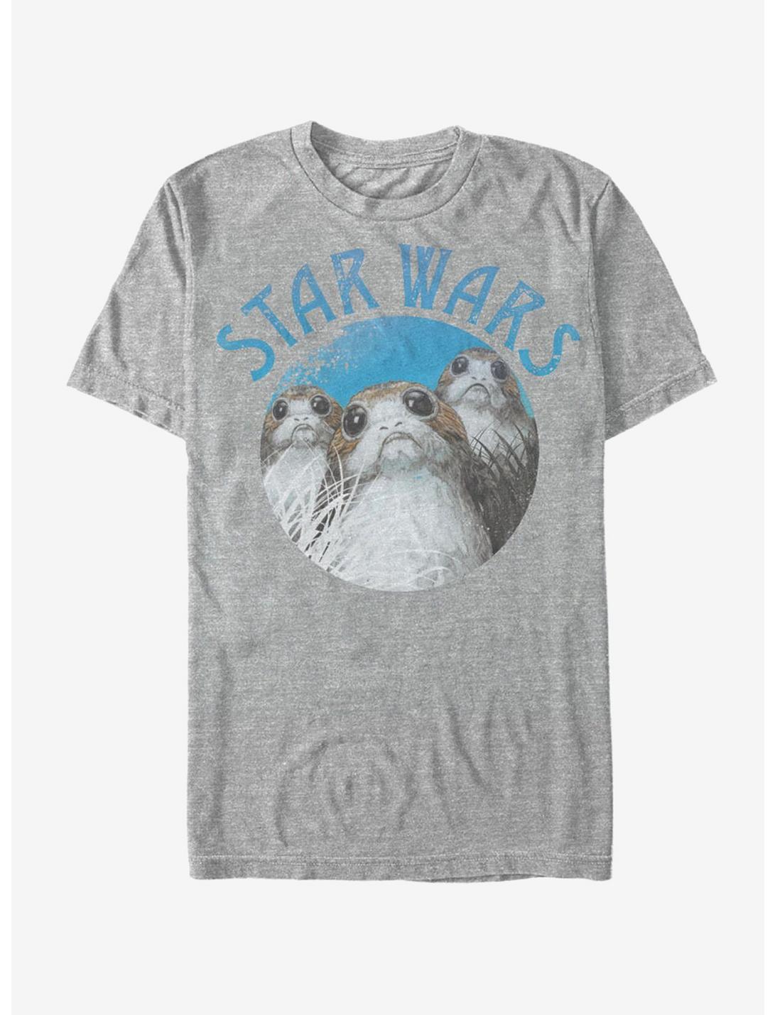 Star Wars Porg Circle T-Shirt, ATH HTR, hi-res