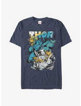 Marvel Thor Sketch Splatter Print T-Shirt, , hi-res