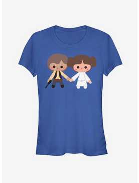 Star Wars Cute Cartoon Han Leia Love Girls T-Shirt, , hi-res