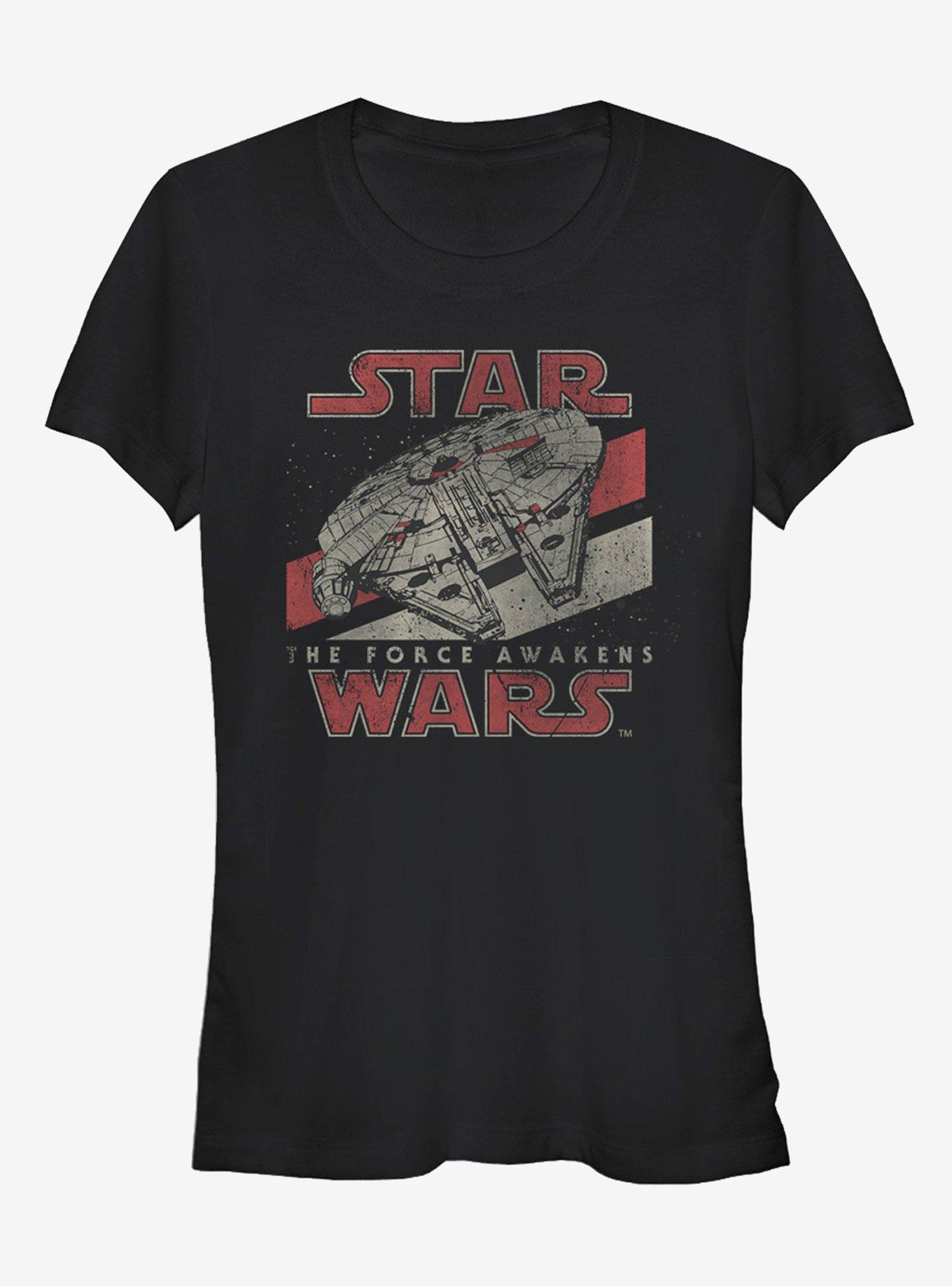 Star Wars Episode VII The Force Awakens Millennium Falcon Girls T-Shirt