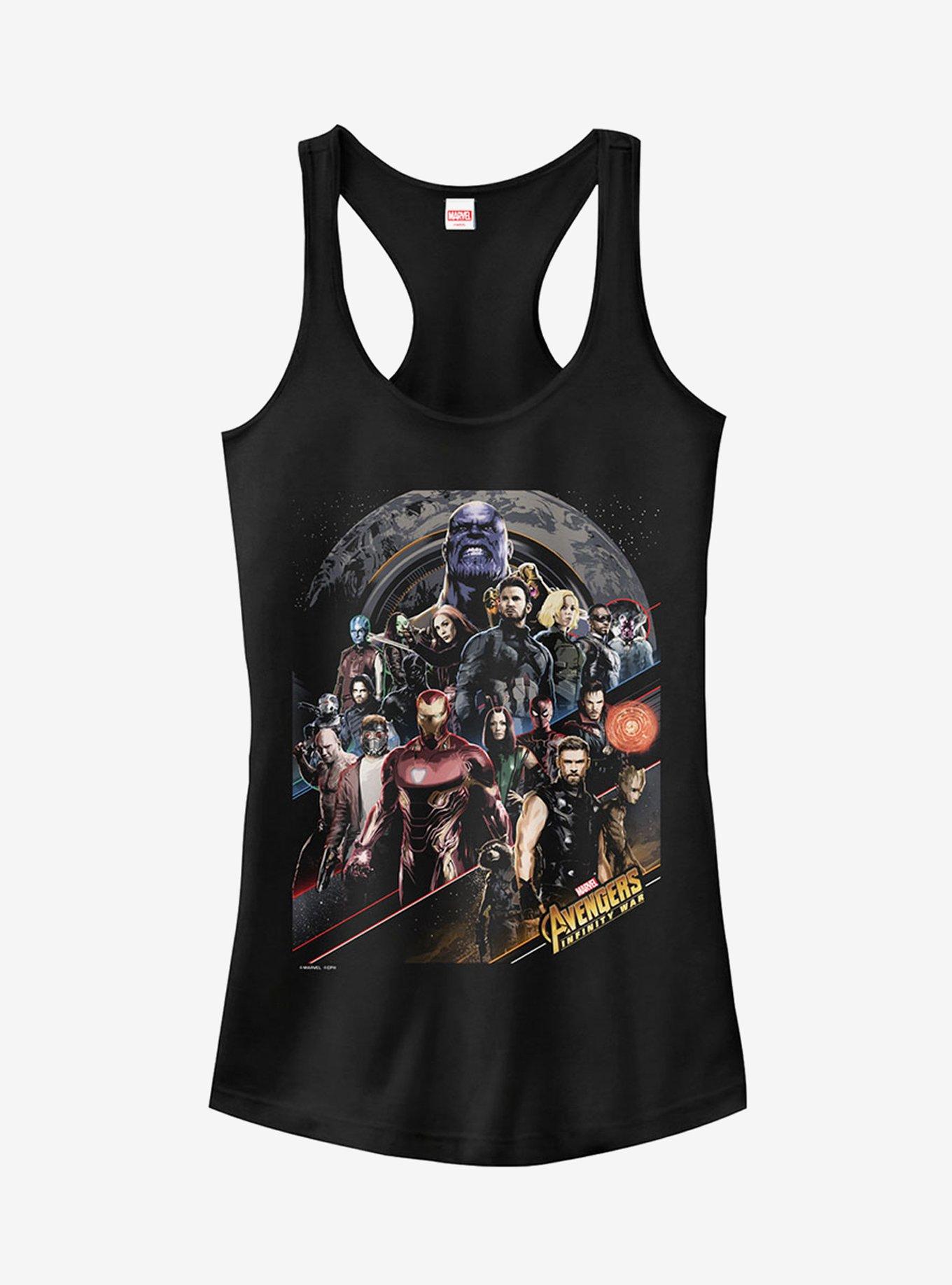 Marvel Avengers: Infinity War Character Scene Girls Tank, BLACK, hi-res