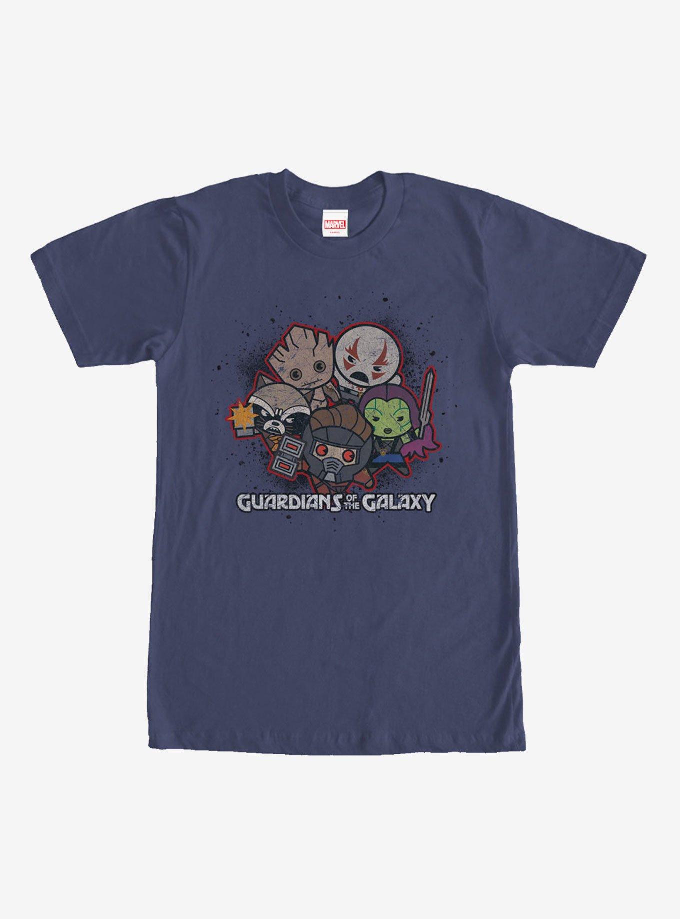 Marvel Guardians of the Galaxy Kawaii T-Shirt, NAVY, hi-res