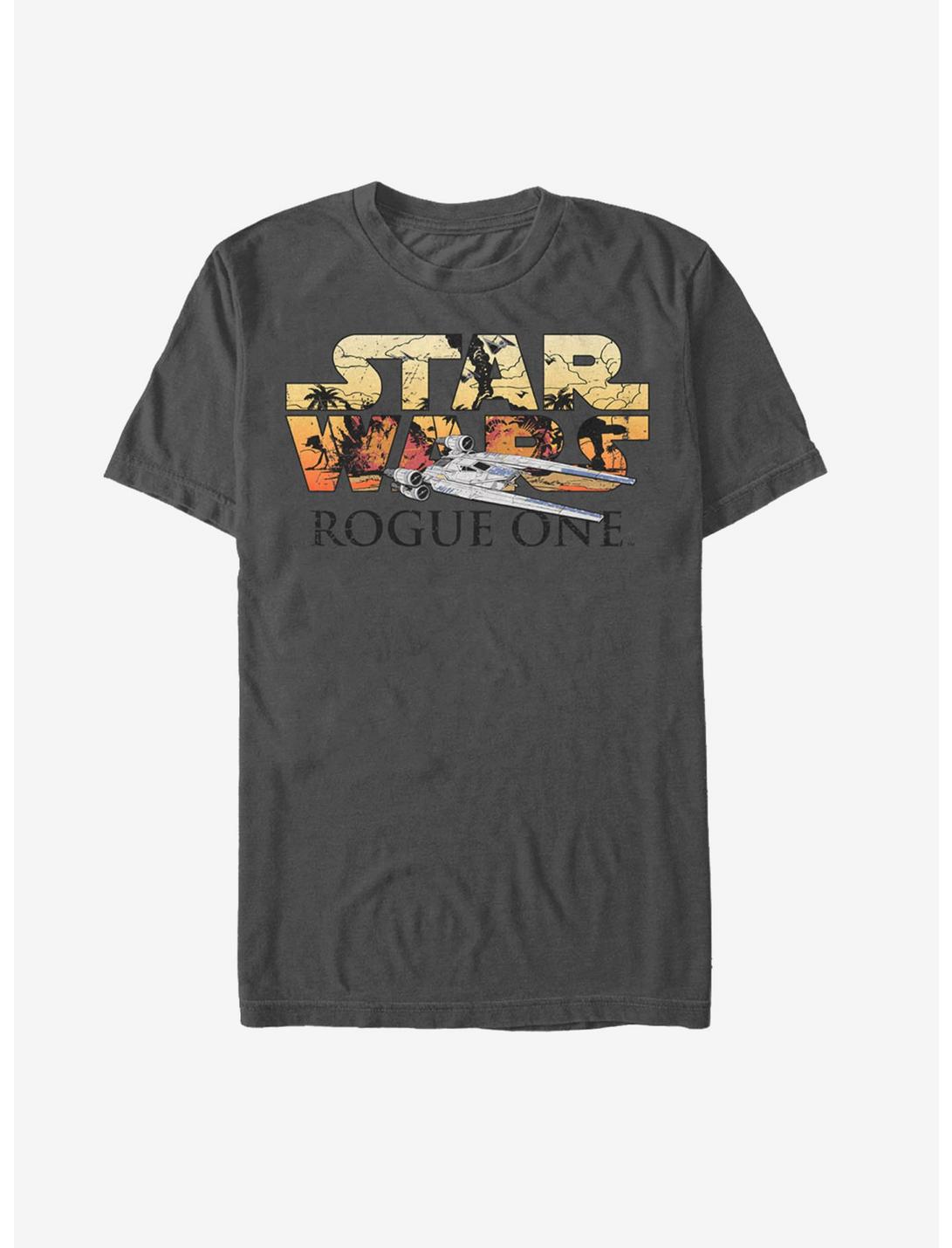 Star Wars Rebel U-Wing Battle Logo T-Shirt, CHARCOAL, hi-res