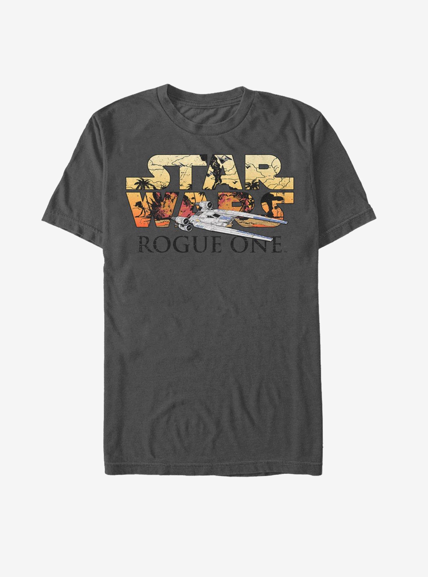 Star Wars Rebel U-Wing Battle Logo T-Shirt, CHARCOAL, hi-res