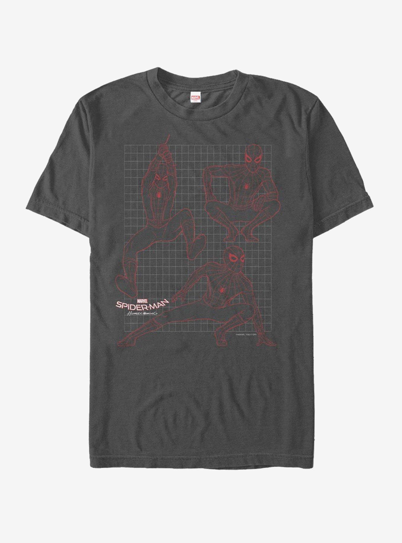 Marvel Spider-Man Homecoming Grid T-Shirt, CHARCOAL, hi-res