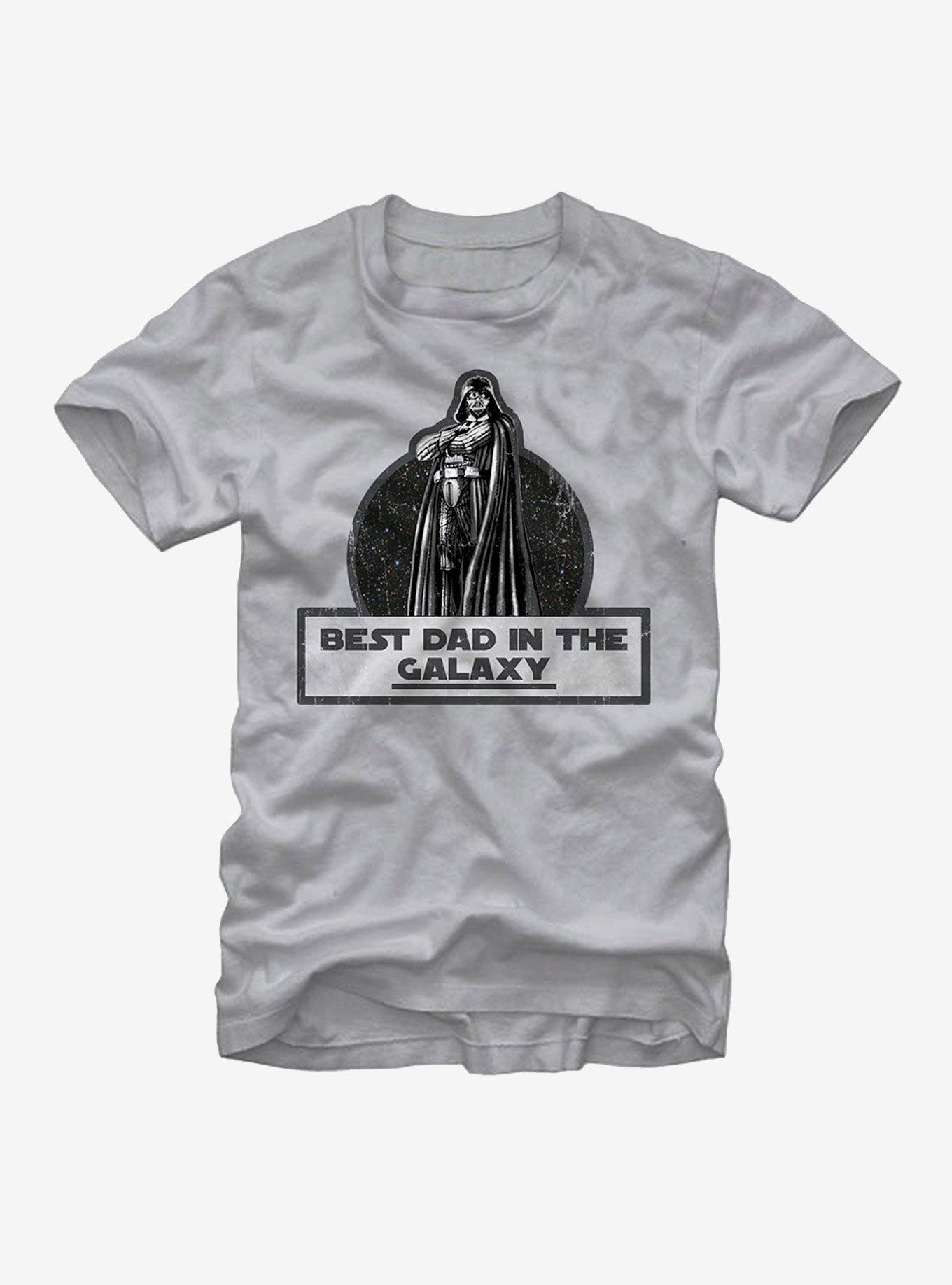 Star Wars Vader Best Dad in the Galaxy T-Shirt, SILVER, hi-res