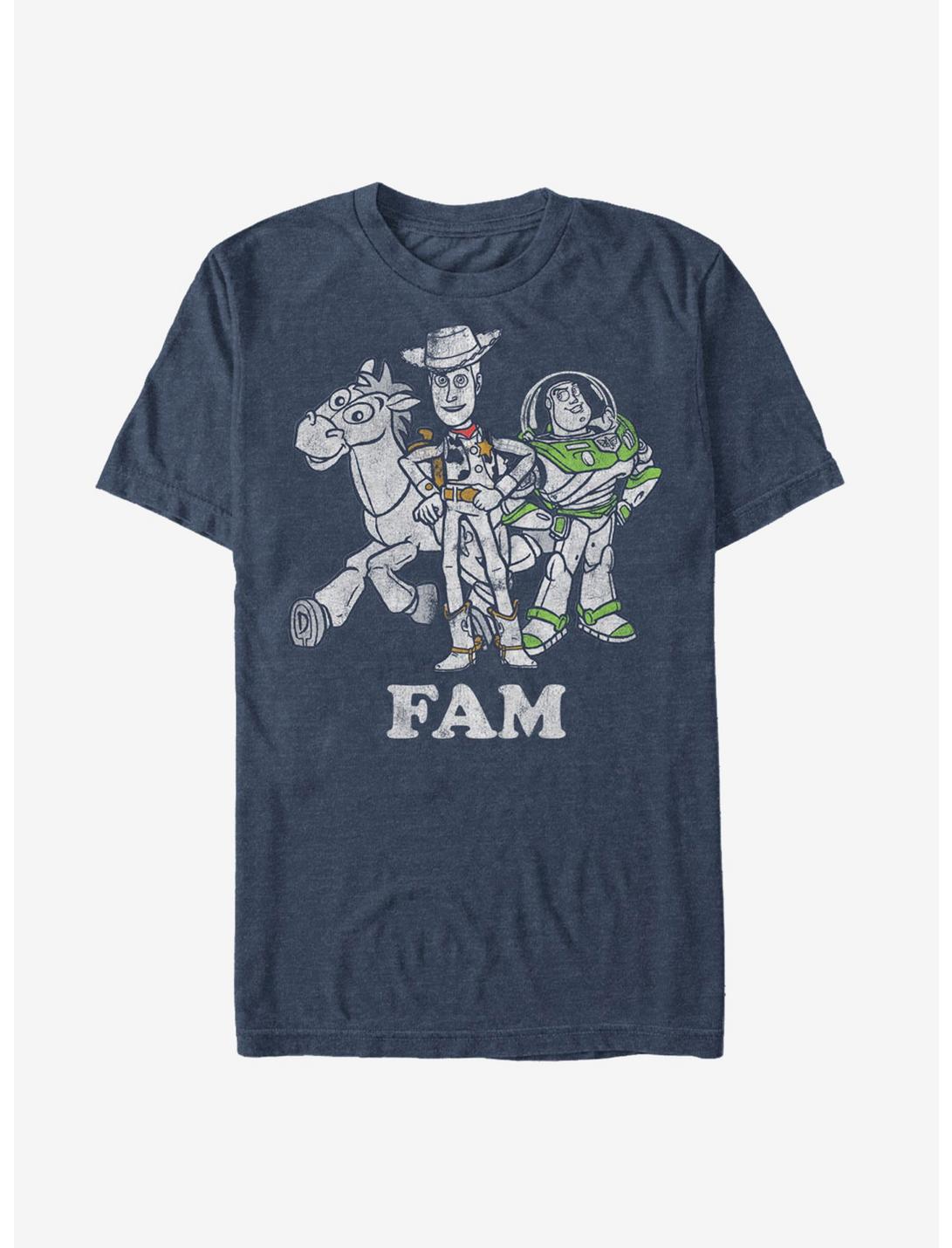 Toy Story Buzz Lightyear and Woody Fam T-Shirt, NAVY HTR, hi-res