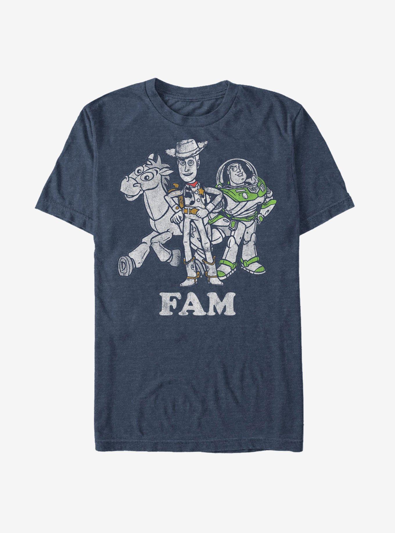 Toy Story Buzz Lightyear and Woody Fam T-Shirt, NAVY HTR, hi-res