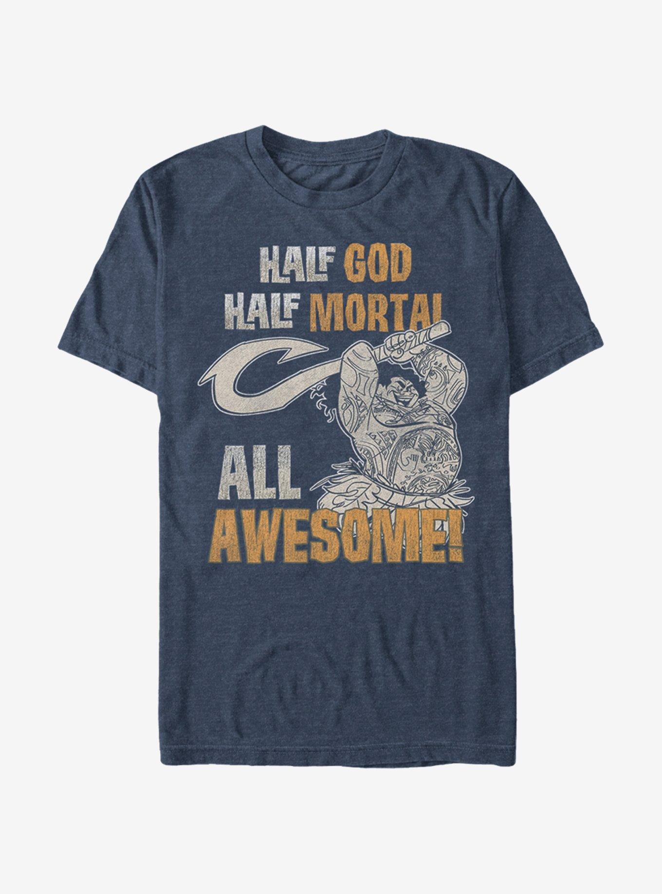 Disney Moana Maui All Awesome T-Shirt, NAVY HTR, hi-res