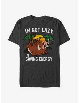 Disney The Lion King Pumbaa I'm Not Lazy I'm Saving Energy T-Shirt, , hi-res