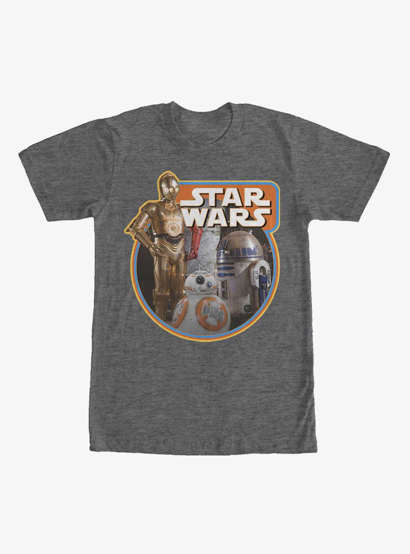 Star Wars Retro The Force Awakens Droids T-Shirt, , hi-res