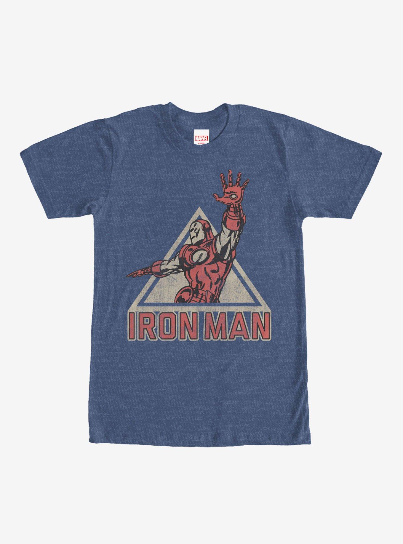 Marvel Triangle Iron Man T-Shirt, NAVY HTR, hi-res