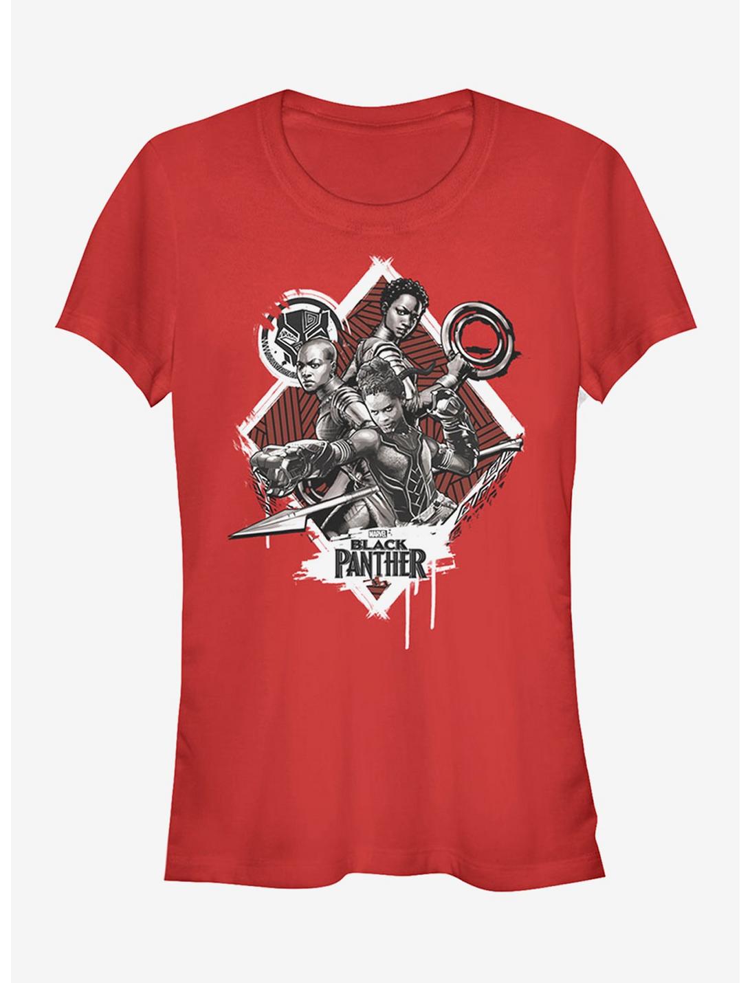 Marvel Black Panther 2018 Warrior Trio Girls T-Shirt, RED, hi-res