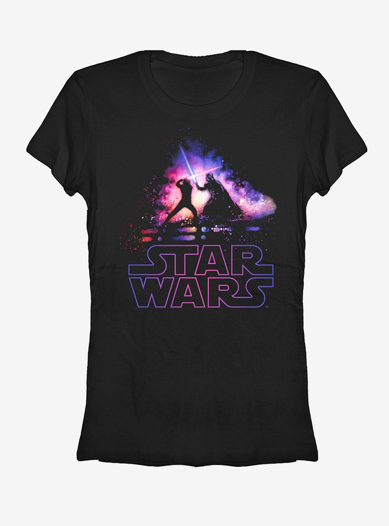 Star Wars Luke and Vader Duel Girls T-Shirt, BLACK, hi-res