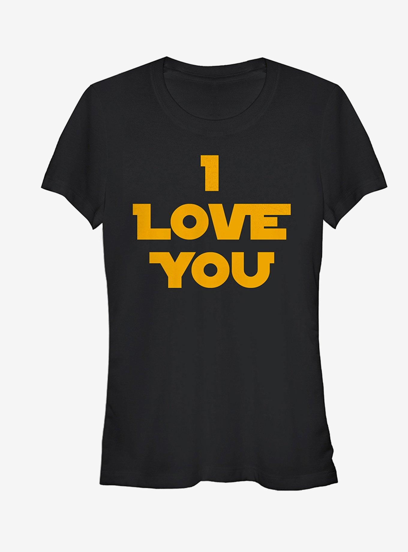 Star Wars Princess Leia I Love You Girls T-Shirt, BLACK, hi-res