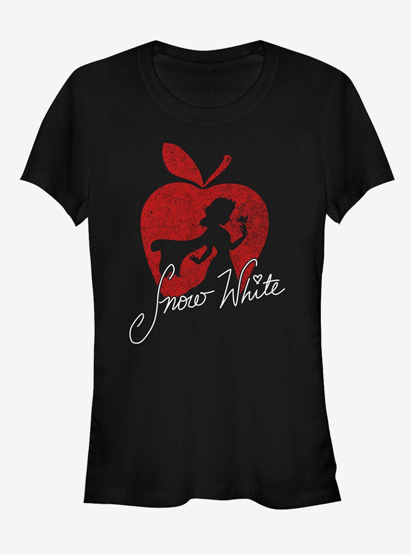 Disney Snow White And The Seven Dwarfs Silhouette Girls T-Shirt, BLACK, hi-res