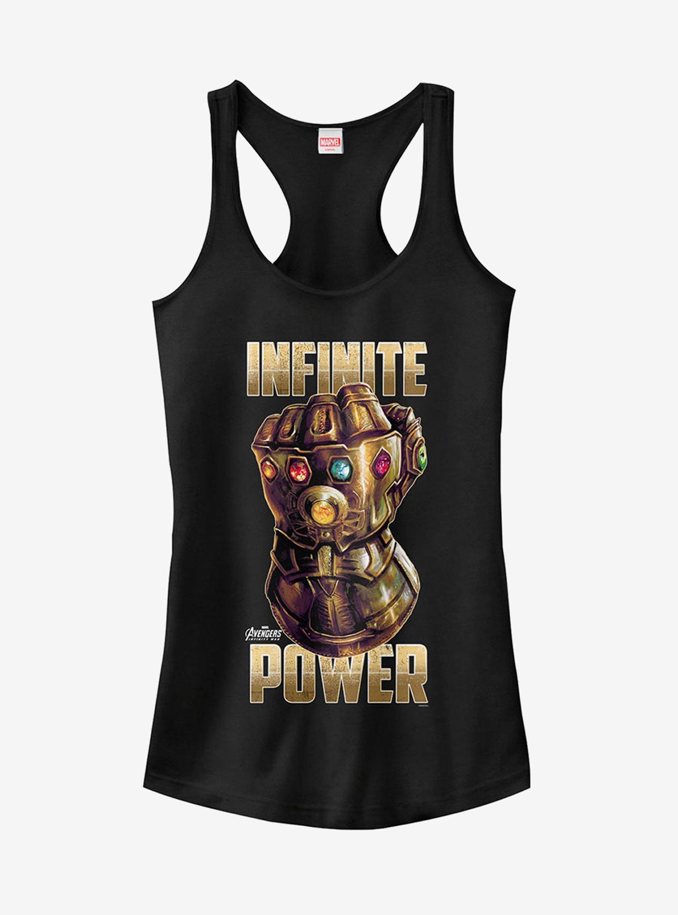 Marvel Avengers: Infinity War Gauntlet Power Girls Tank, BLACK, hi-res