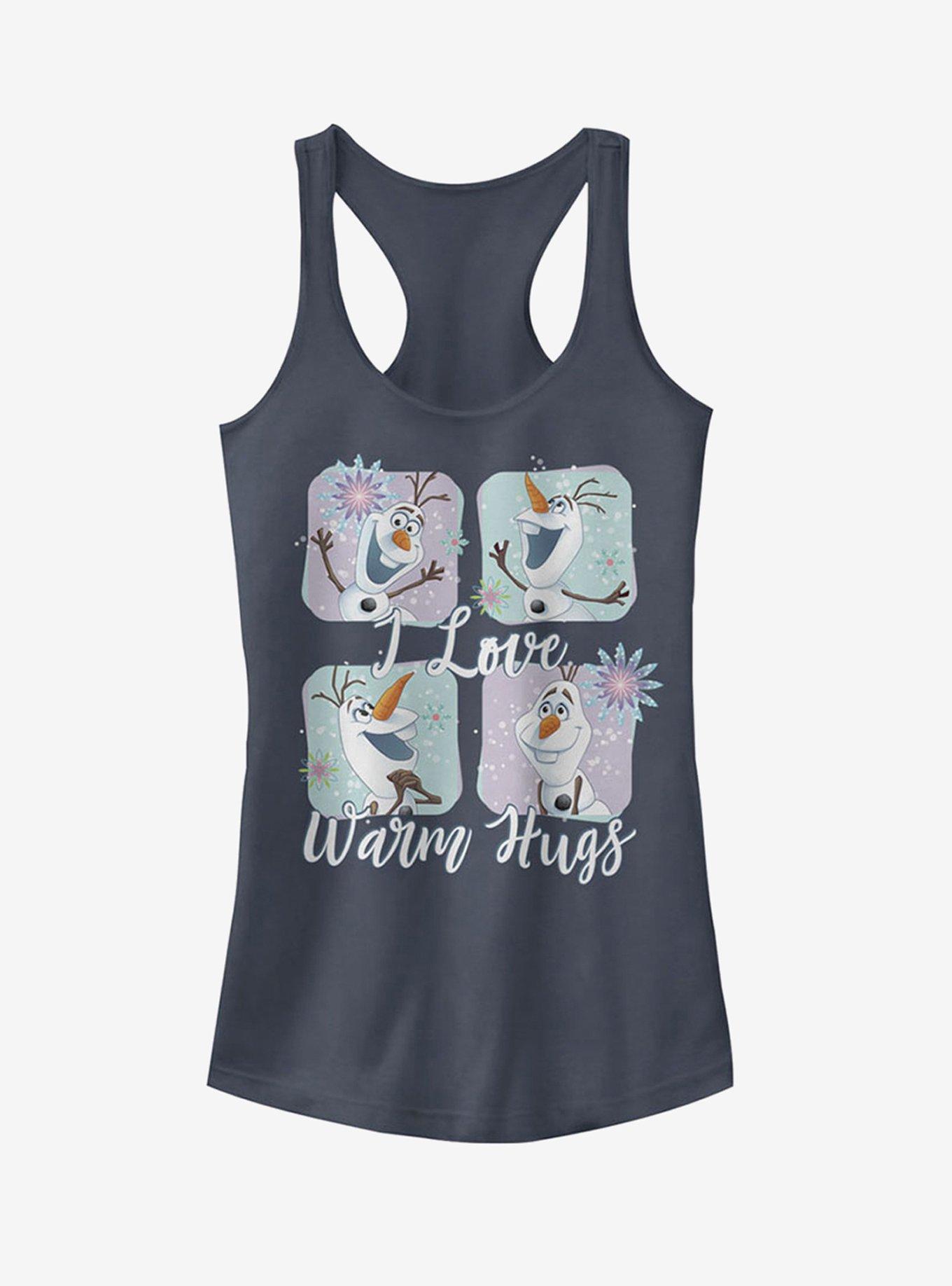 Frozen Olaf Snowflake I Love Warm Hugs Girls Tank, INDIGO, hi-res