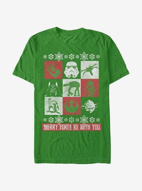 Star Wars Christmas Panels T-Shirt - GREY | Hot Topic