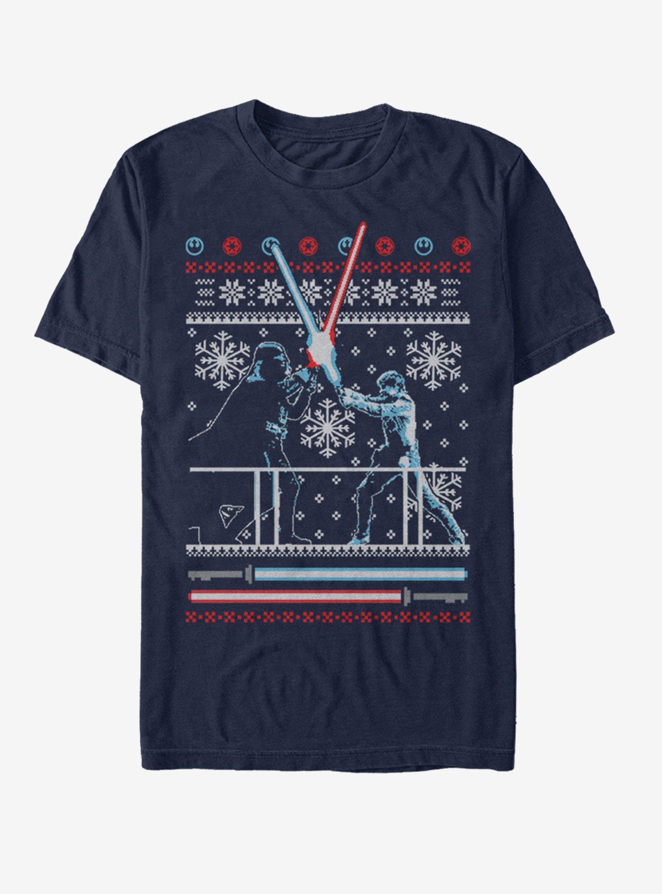 Star Wars Ugly Christmas Sweater Duel T-Shirt